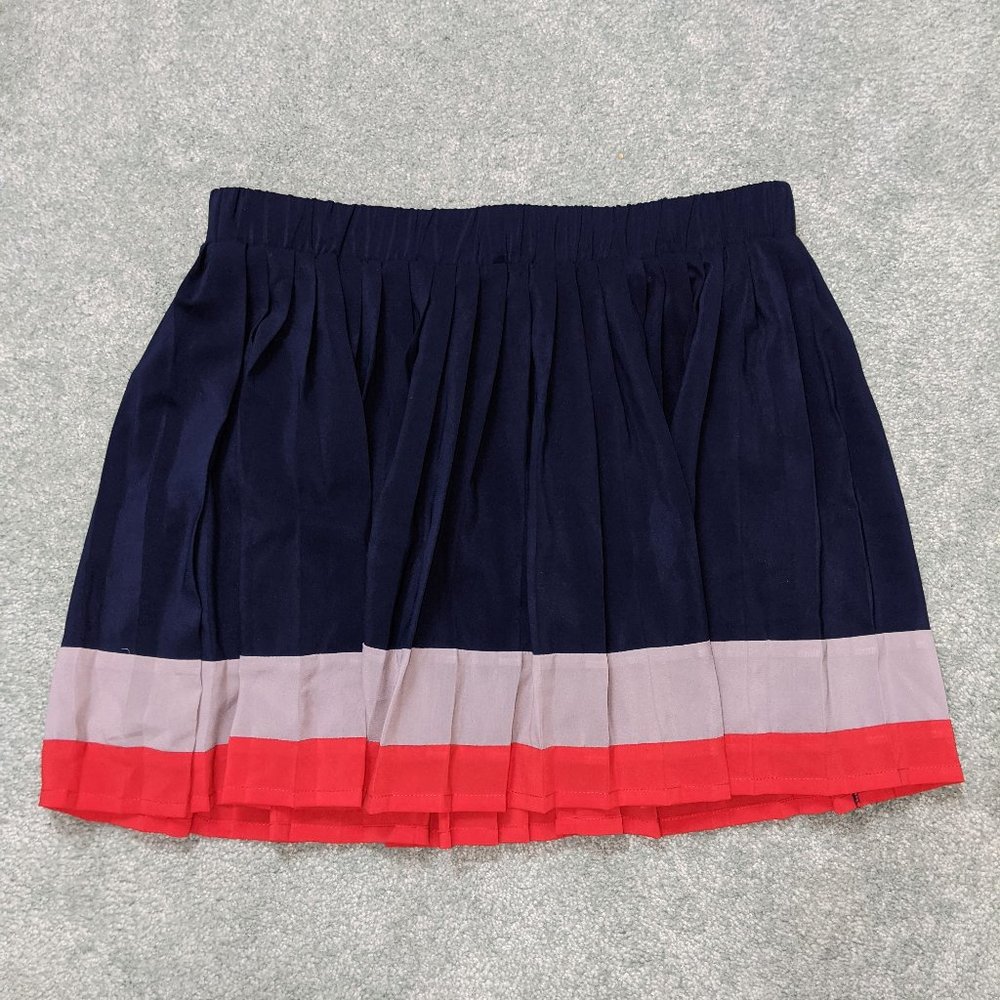 Tommy Girl Pleated Mini Skirt Pull On Americana